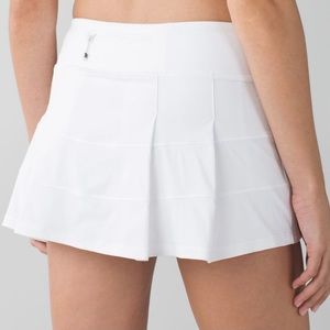Lululemon White Pace Rival Skirt II Tennis Skirt